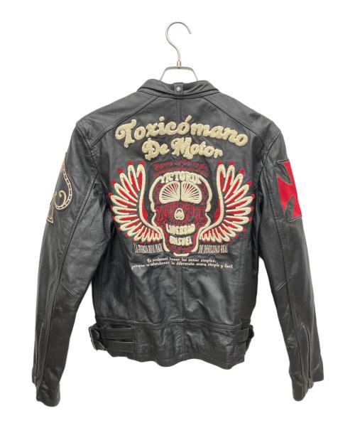 LowBlowKnuckle（ロウブロウナックル）LowBlowKnuckle (ロウブロウナックル) シングルライダースジャケット ブラック サイズ:Mの古着・服飾アイテム