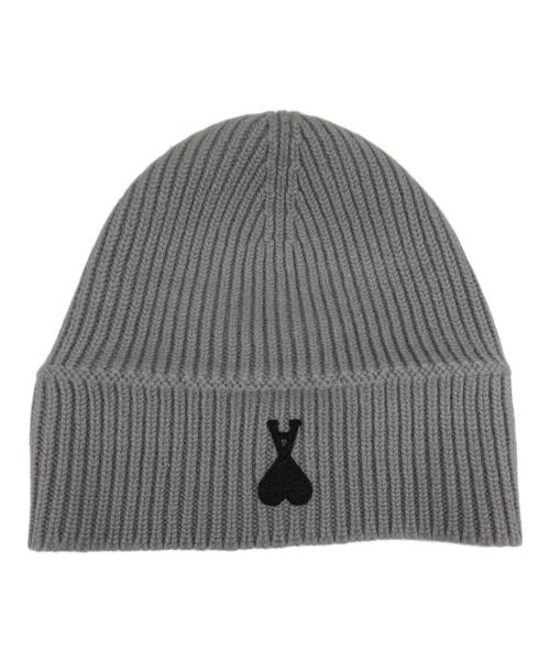 AMI Alexandre Mattiussi（アミアレクサンドルマテュッシ）AMI Alexandre Mattiussi (アミアレクサンドルマテュッシ) ニット帽 グレーの古着・服飾アイテム