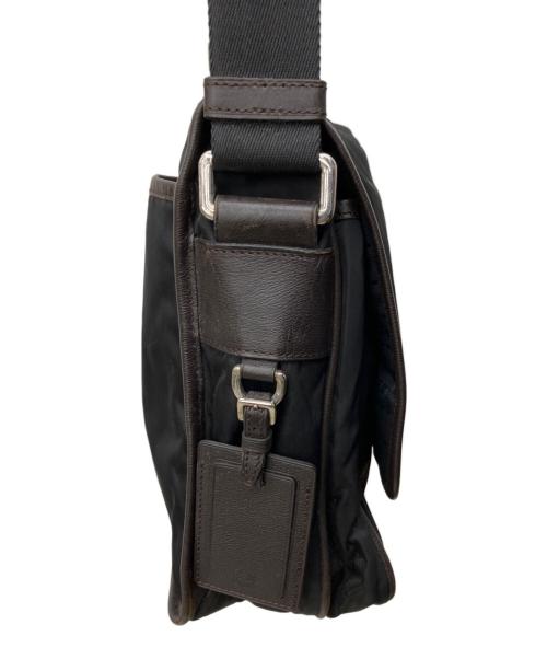 LOEWE（ロエベ）LOEWE (ロエベ) ナイロンショルダーバッグ ブラック×ブラウンの古着・服飾アイテム