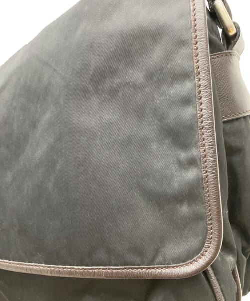 LOEWE（ロエベ）LOEWE (ロエベ) ナイロンショルダーバッグ ブラック×ブラウンの古着・服飾アイテム
