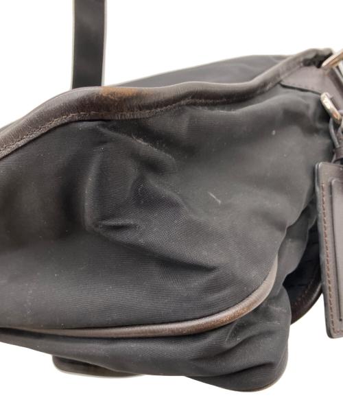 LOEWE（ロエベ）LOEWE (ロエベ) ナイロンショルダーバッグ ブラック×ブラウンの古着・服飾アイテム