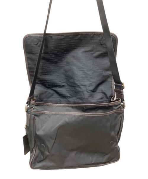 LOEWE（ロエベ）LOEWE (ロエベ) ナイロンショルダーバッグ ブラック×ブラウンの古着・服飾アイテム