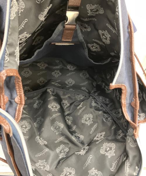 Orobianco（オロビアンコ）Orobianco (オロビアンコ) トートバッグ ネイビー×ブラウンの古着・服飾アイテム