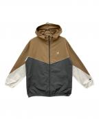 Championチャンピオン）の古着「ジップパーカー」｜ホワイト×ブラウン×グレー