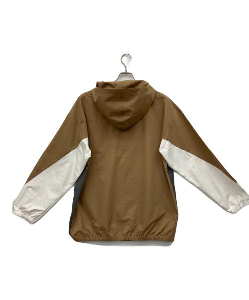 Champion（チャンピオン）Champion (チャンピオン) ジップパーカー ホワイト×ブラウン×グレー サイズ:Lの古着・服飾アイテム