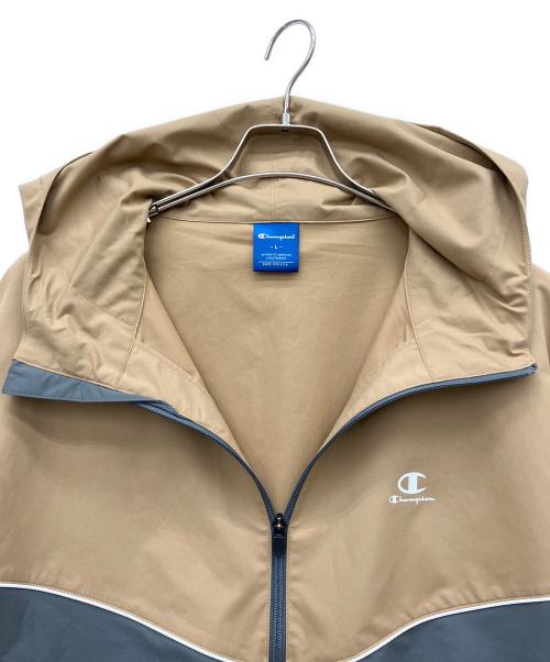 Champion（チャンピオン）Champion (チャンピオン) ジップパーカー ホワイト×ブラウン×グレー サイズ:Lの古着・服飾アイテム