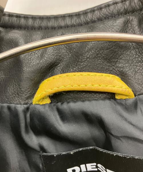 DIESEL（ディーゼル）DIESEL (ディーゼル) レザージャケット ブラック サイズ:Sの古着・服飾アイテム