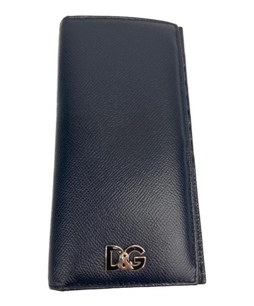 DOLCE & GABBANA（ドルチェ＆ガッバーナ）DOLCE & GABBANA (ドルチェ＆ガッバーナ) 長財布 ネイビーの古着・服飾アイテム