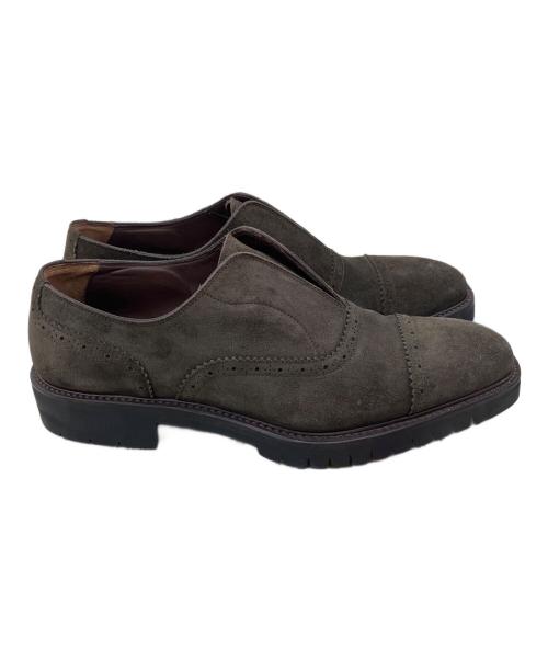 Salvatore Ferragamo（サルヴァトーレ フェラガモ）Salvatore Ferragamo (サルヴァトーレ フェラガモ) スエードセンターエラシューズ カーキ サイズ:8の古着・服飾アイテム
