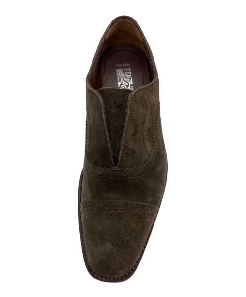 Salvatore Ferragamo（サルヴァトーレ フェラガモ）Salvatore Ferragamo (サルヴァトーレ フェラガモ) スエードセンターエラシューズ カーキ サイズ:8の古着・服飾アイテム