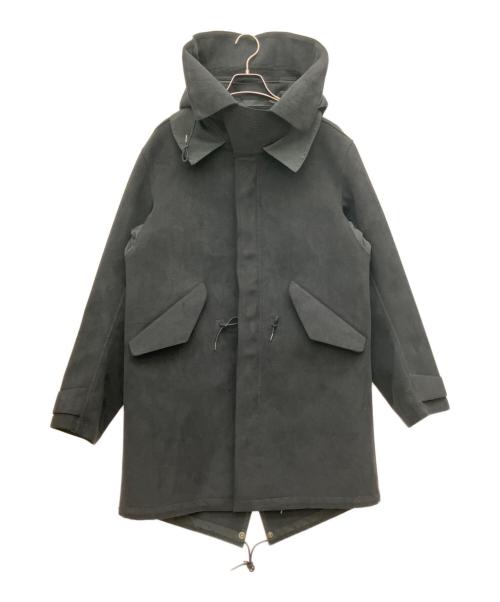 ten c（テンシー）ten c (テンシー) PARKA ウルトラスエードモッズコート ブラック サイズ:46の古着・服飾アイテム