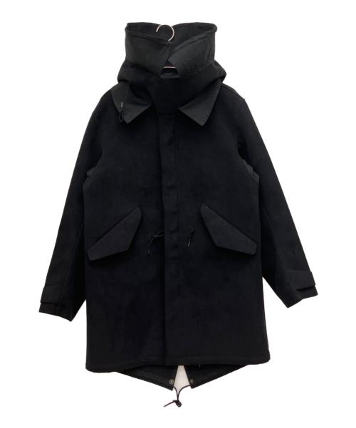 ten c（テンシー）ten c (テンシー) PARKA ウルトラスエードモッズコート ブラック サイズ:46の古着・服飾アイテム
