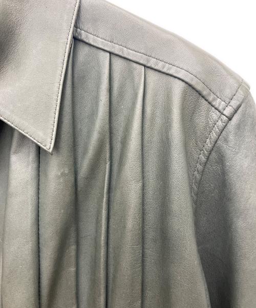 GAULTIER HOMME objet（ゴルチエオムオブジェ）GAULTIER HOMME objet (ゴルチエオムオブジェ) レザージャケット グリーン サイズ:46の古着・服飾アイテム