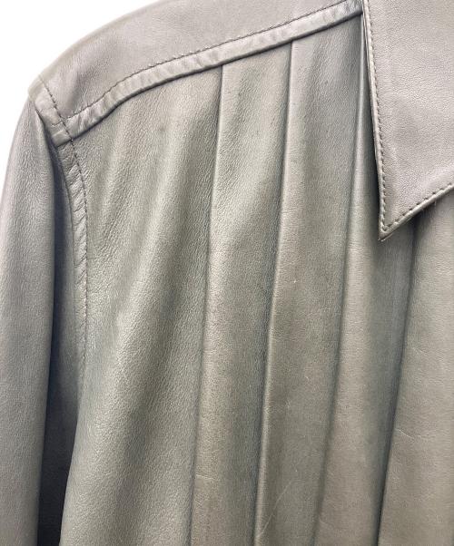 GAULTIER HOMME objet（ゴルチエオムオブジェ）GAULTIER HOMME objet (ゴルチエオムオブジェ) レザージャケット グリーン サイズ:46の古着・服飾アイテム