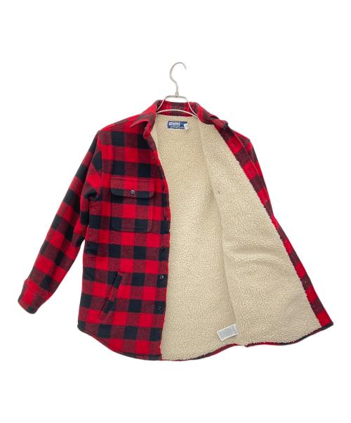 POLO RALPH LAUREN（ポロ・ラルフローレン）POLO RALPH LAUREN (ポロ・ラルフローレン) バッファローチェック裏ボアジャケット レッド サイズ:XSの古着・服飾アイテム