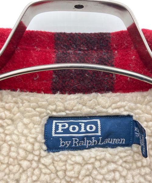 POLO RALPH LAUREN（ポロ・ラルフローレン）POLO RALPH LAUREN (ポロ・ラルフローレン) バッファローチェック裏ボアジャケット レッド サイズ:XSの古着・服飾アイテム