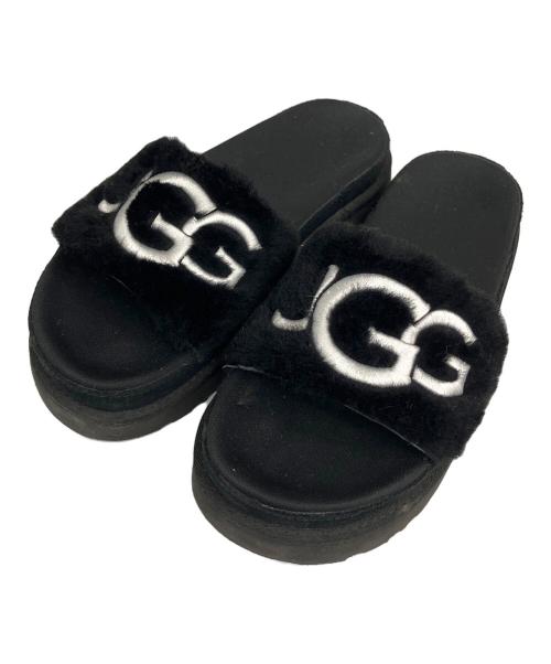 UGG（アグ）UGG (アグ) YEAH SANDAL 	FLUFF ブラック サイズ:23の古着・服飾アイテム