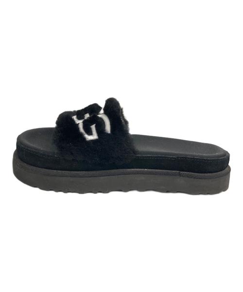 UGG（アグ）UGG (アグ) YEAH SANDAL 	FLUFF ブラック サイズ:23の古着・服飾アイテム