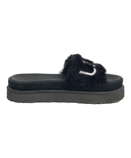 UGG（アグ）UGG (アグ) YEAH SANDAL 	FLUFF ブラック サイズ:23の古着・服飾アイテム