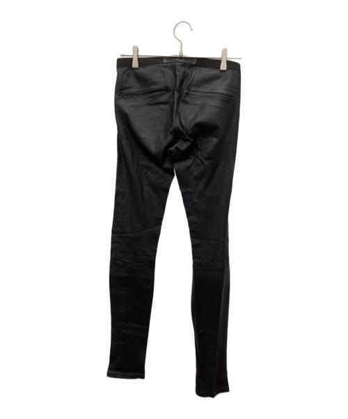 HELMUT LANG（ヘルムートラング）HELMUT LANG (ヘルムートラング) レザーパンツ ブラック サイズ:2の古着・服飾アイテム