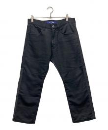 COMME des GARCONS JUNYA WATANABE MAN（コム デ ギャルソン ジュンヤ ワタナベ マン）の古着「綿ナイロンウレタンデニム×ウールチェック切替パンツ」｜ブラック×グレー
