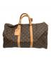 LOUIS VUITTON（ルイ ヴィトン）の古着「トラベルバッグ キーポル50 モノグラム」｜ブラウン