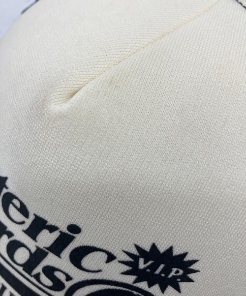 Hysteric Glamour（ヒステリックグラマー）Hysteric Glamour (ヒステリックグラマー) Hysteric Recordsメッシュキャップ ブラック×アイボリーの古着・服飾アイテム