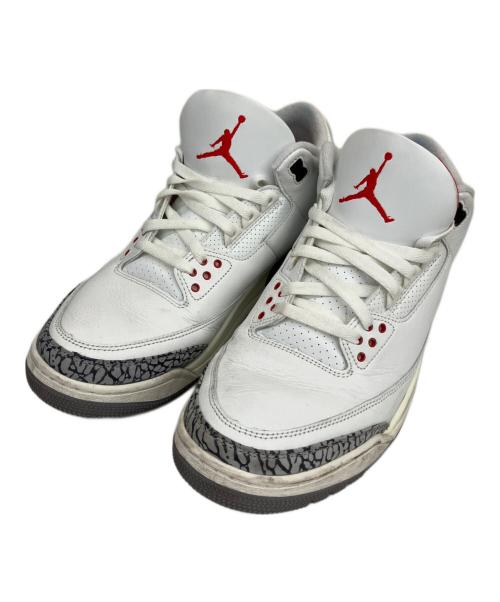 NIKE（ナイキ）NIKE (ナイキ) AIR JORDAN 3 RETRO（エアジョーダン3レトロ） ホワイト×レッド サイズ:29の古着・服飾アイテム