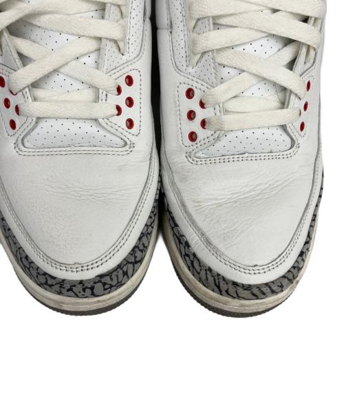 NIKE（ナイキ）NIKE (ナイキ) AIR JORDAN 3 RETRO（エアジョーダン3レトロ） ホワイト×レッド サイズ:29の古着・服飾アイテム