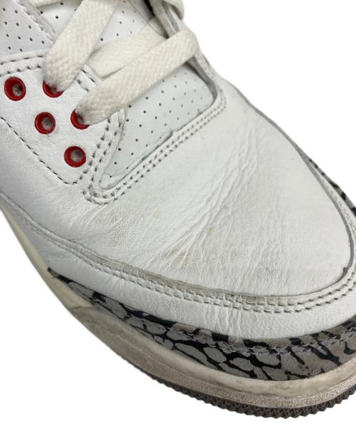 NIKE（ナイキ）NIKE (ナイキ) AIR JORDAN 3 RETRO（エアジョーダン3レトロ） ホワイト×レッド サイズ:29の古着・服飾アイテム