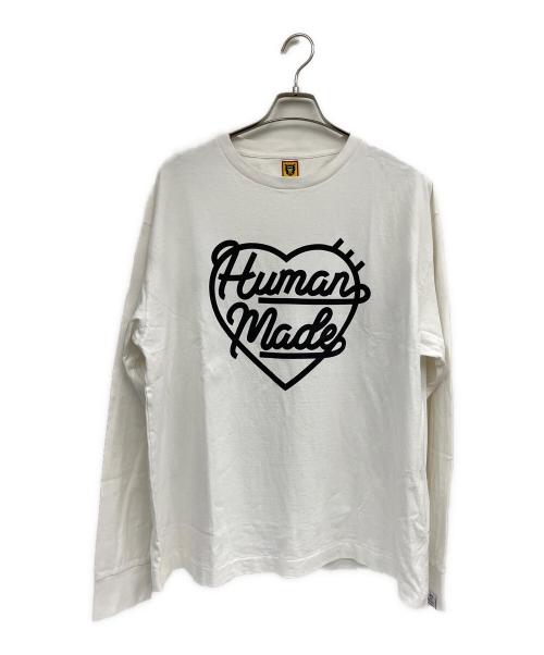 HUMAN MADE（ヒューマンメイド）HUMAN MADE (ヒューマンメイド) 長袖カットソー ホワイト サイズ:XXLの古着・服飾アイテム