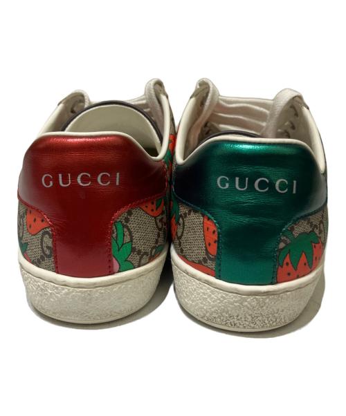 GUCCI（グッチ）GUCCI (グッチ) ACE GGスプリーム ストロベリー スニーカー マルチカラー サイズ:36の古着・服飾アイテム