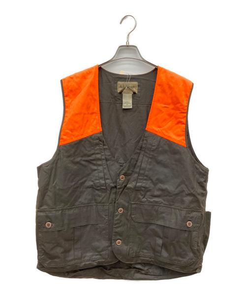 L.L.Bean（エルエルビーン）L.L.Bean (エルエルビーン) ワックスコットンベスト オレンジ×ブラウン サイズ:XLの古着・服飾アイテム