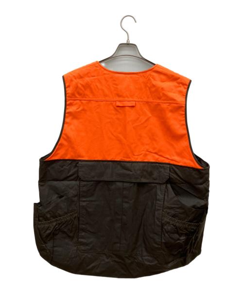 L.L.Bean（エルエルビーン）L.L.Bean (エルエルビーン) ワックスコットンベスト オレンジ×ブラウン サイズ:XLの古着・服飾アイテム