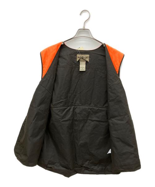 L.L.Bean（エルエルビーン）L.L.Bean (エルエルビーン) ワックスコットンベスト オレンジ×ブラウン サイズ:XLの古着・服飾アイテム