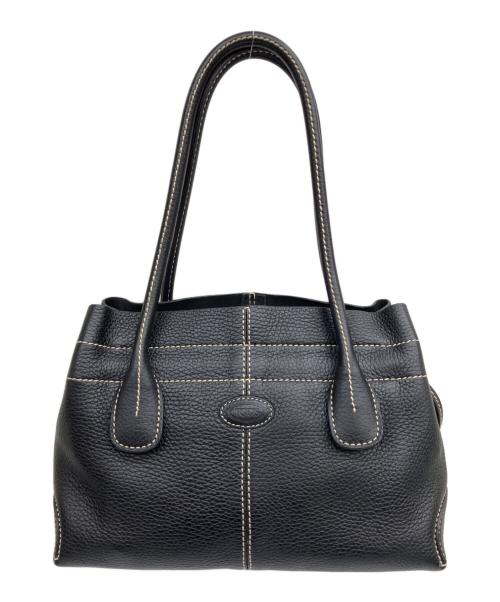 TOD'S（トッズ）TOD'S (トッズ) レザートートバッグ ブラックの古着・服飾アイテム