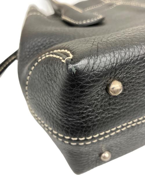 TOD'S（トッズ）TOD'S (トッズ) レザートートバッグ ブラックの古着・服飾アイテム