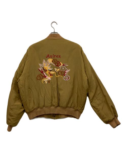 AVIREX（アヴィレックス）AVIREX (アヴィレックス) スーベニアジャケット ベージュ サイズ:Lの古着・服飾アイテム