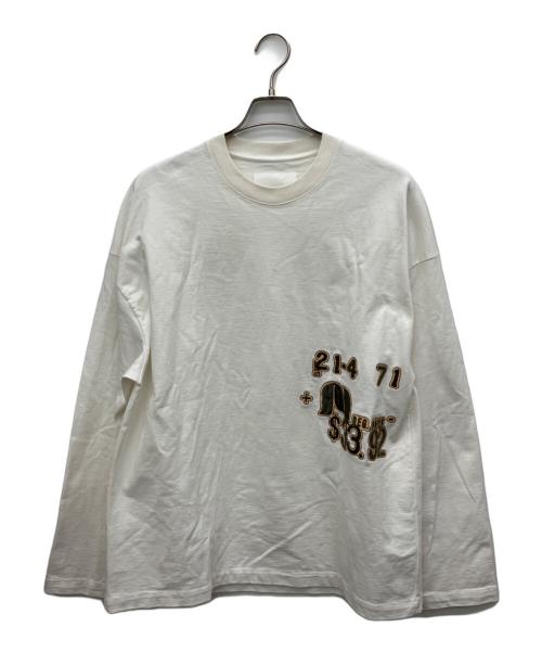 JIL SANDER（ジルサンダー）JIL SANDER (ジルサンダー) 長袖カットソー ホワイト サイズ:Lの古着・服飾アイテム