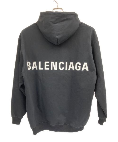 BALENCIAGA（バレンシアガ）BALENCIAGA (バレンシアガ) バックロゴプリント プルオーバーパーカー ブラック サイズ:XSの古着・服飾アイテム