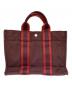 HERMES (エルメス) フールトゥPM トートバッグ ブラウン×レッド：12000円