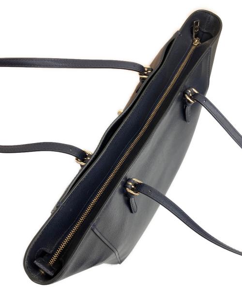 COACH（コーチ）COACH (コーチ) レザートートバッグ ネイビーの古着・服飾アイテム