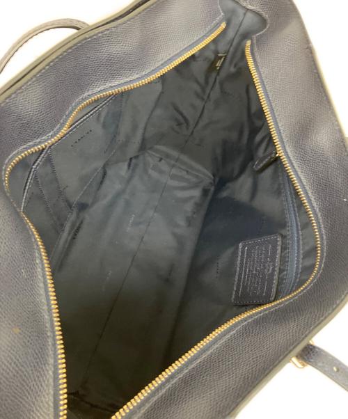 COACH（コーチ）COACH (コーチ) レザートートバッグ ネイビーの古着・服飾アイテム