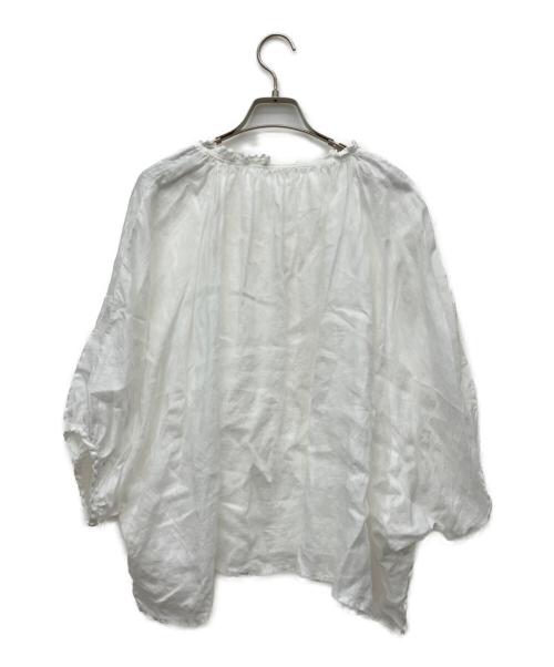 nest Robe（ネストローブ）nest Robe (ネストローブ) リネンブラウス ホワイト サイズ:Freeの古着・服飾アイテム