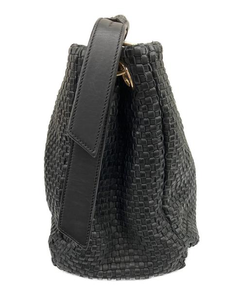 COLE HAAN（コールハーン）COLE HAAN (コールハーン) 編込みワンショルダーバッグ ブラックの古着・服飾アイテム