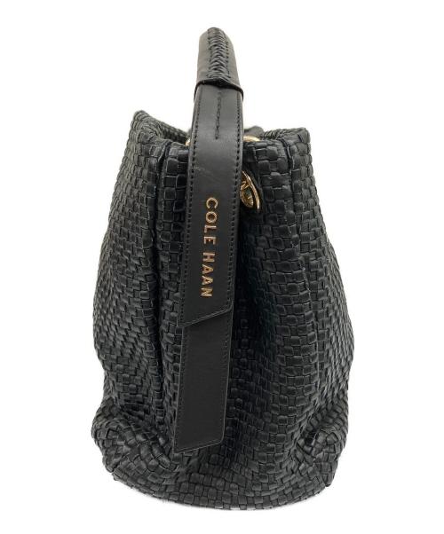 COLE HAAN（コールハーン）COLE HAAN (コールハーン) 編込みワンショルダーバッグ ブラックの古着・服飾アイテム