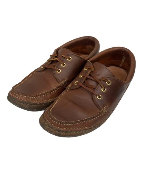 RRL（ダブルアールエル）RRL (ダブルアールエル) レザーハンドソーンモカシン ブラウン サイズ:UK8の古着・服飾アイテム