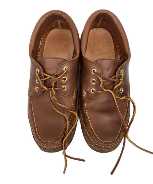 RRL（ダブルアールエル）RRL (ダブルアールエル) レザーハンドソーンモカシン ブラウン サイズ:UK8の古着・服飾アイテム
