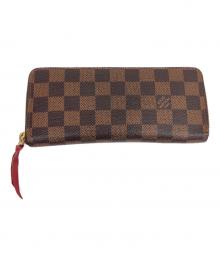 LOUIS VUITTON（ルイ ヴィトン）の古着「ポルトフォイユ・クレマンス ダミエ 長財布」｜ブラウン
