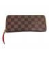 LOUIS VUITTON（ルイ ヴィトン）の古着「ポルトフォイユ・クレマンス ダミエ 長財布」｜ブラウン